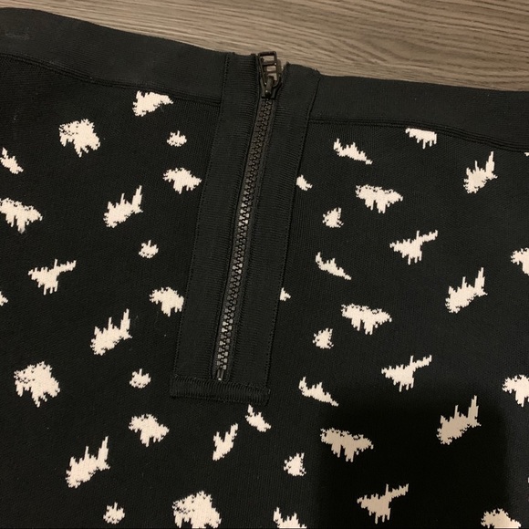 Pink Tartan black white stretchable pencil skirt S - Picture 8 of 9